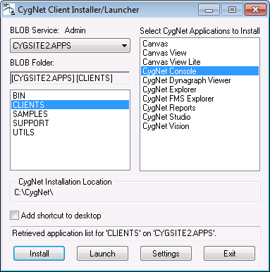 CygNet Client Installer/Launcher